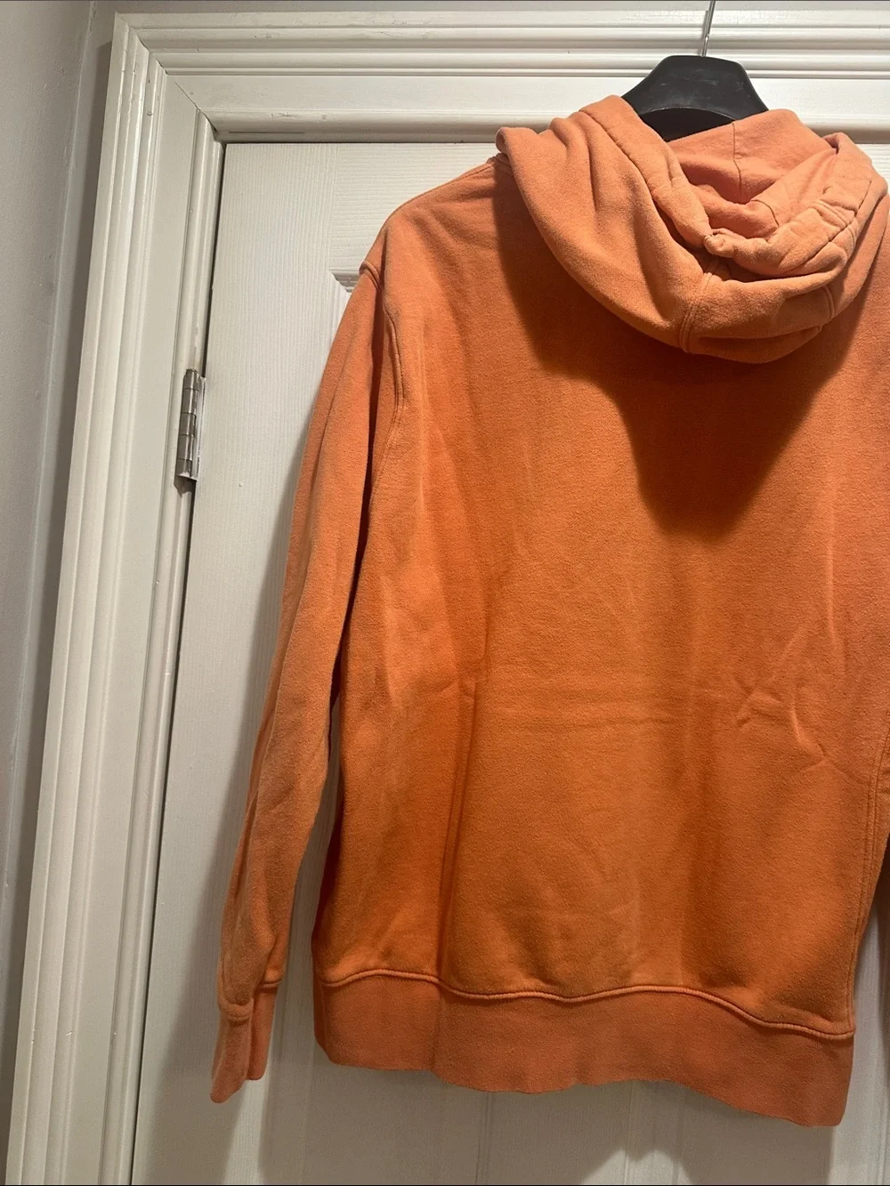 Nike Orange Pullover Hoodie with White Swoosh
